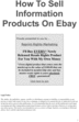 Thumbnail how to sell information products on ebay