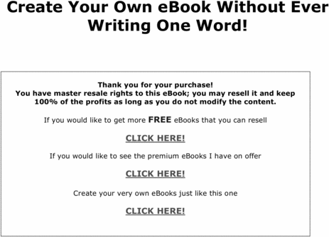 Product picture create your own ebook without ever writing one word!