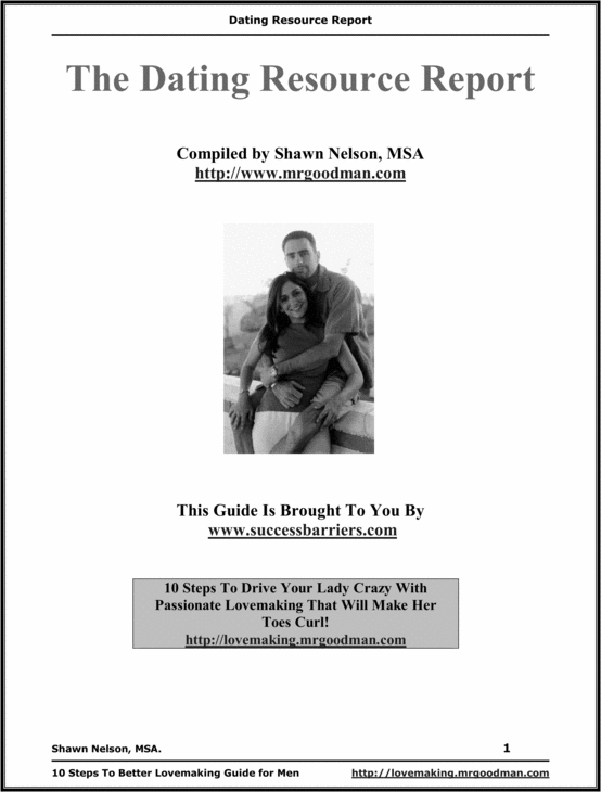 Product picture the dating resource report