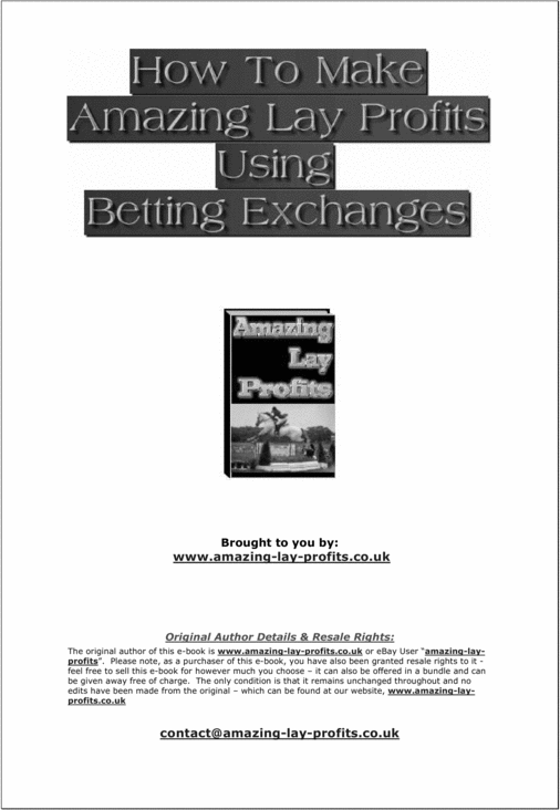 Product picture how to make amazing lay profits using better exchanges