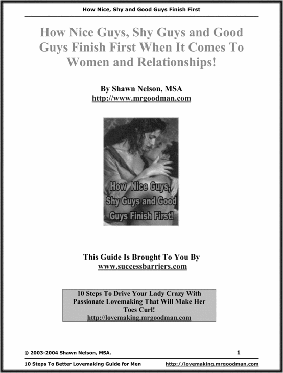 Product picture How nice,shy and good guys finish first