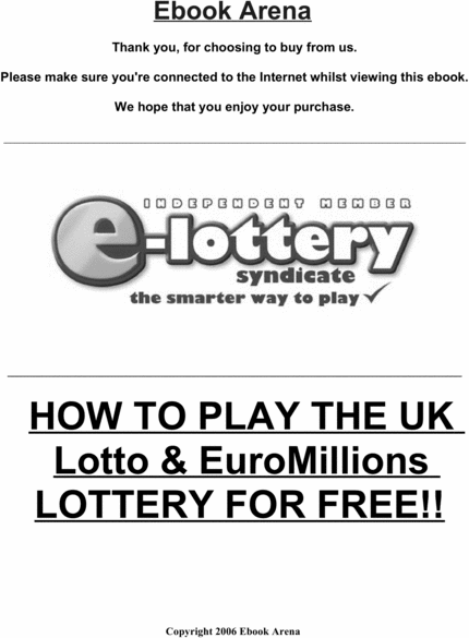 Product picture how to play the the uk lottery for free